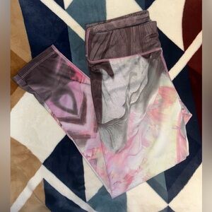 Pink and Grey Marble Leggings